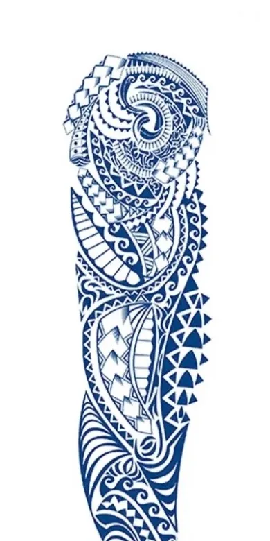 Geometrik tribal kol geçici dövme